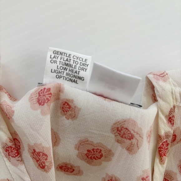 FLAX Blouse Floral Button Front Rayon - Picture 5 of 6